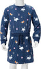 vidaXL-Kinderjurk-met-lange-mouwen-zwanenprint-92-marineblauw
