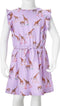 vidaXL-Kinderjurk-met-mouwen-met-ruches-en-trekkoord-girafprint-92-lila