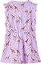 vidaXL-Kinderjurk-met-mouwen-met-ruches-en-trekkoord-girafprint-92-lila