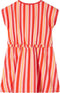 vidaXL-Kinderjurk-met-trekkoord-streepjesprint-104-roze-en-rood