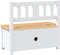 vidaXL Kinderopbergbankje 60x30x55 cm MDF wit en beige