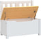 vidaXL Kinderopbergbankje 60x30x55 cm MDF wit en beige