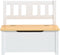 vidaXL Kinderopbergbankje 60x30x55 cm MDF wit en beige