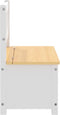 vidaXL Kinderopbergbankje 60x30x55 cm MDF wit en beige