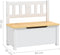 vidaXL Kinderopbergbankje 60x30x55 cm MDF wit en beige
