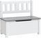 vidaXL Kinderopbergbankje 60x30x55 cm MDF wit en grijs