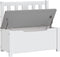 vidaXL Kinderopbergbankje 60x30x55 cm MDF wit en grijs