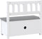 vidaXL Kinderopbergbankje 60x30x55 cm MDF wit en grijs