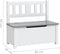 vidaXL Kinderopbergbankje 60x30x55 cm MDF wit en grijs