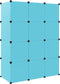vidaXL - Kinderopbergmeubel - met - 12 - vakken - polypropeen - blauw