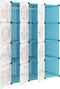 vidaXL - Kinderopbergmeubel - met - 12 - vakken - polypropeen - blauw