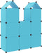 vidaXL - Kinderopbergmeubel - met - 8 - vakken - polypropeen - blauw