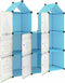 vidaXL - Kinderopbergmeubel - met - 8 - vakken - polypropeen - blauw