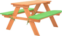 vidaXL - Kinderpicknicktafel - met - banken - 89x79x50 - cm - massief - vurenhout