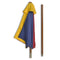 vidaXL - Kinderpicknicktafel - met - banken - en - parasol - hout - meerkleurig