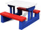 vidaXL - Kinderpicknicktafel - met - banken - en - parasol - meerkleurig