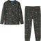 vidaXL - Kinderpyjama - met - lange - mouwen - 128 - kakikleurig