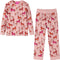 vidaXL - Kinderpyjama - met - lange - mouwen - 128 - lichtroze
