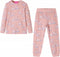 vidaXL - Kinderpyjama - met - lange - mouwen - 140 - lichtroze