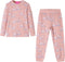 vidaXL - Kinderpyjama - met - lange - mouwen - 92 - lichtroze