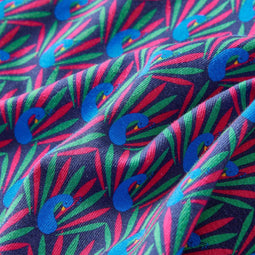 vidaXL-Kinderrok-pauwenprint-92-marineblauw