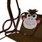 vidaXL Kinderschommelbank 115x75x110 cm stof bruin
