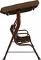 vidaXL Kinderschommelbank 115x75x110 cm stof bruin