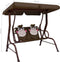 vidaXL Kinderschommelbank 115x75x110 cm stof bruin