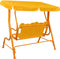 vidaXL Kinderschommelbank 115x75x110 cm stof bruin