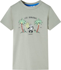 vidaXL-Kindershirt-apenprint-92-lichtkakikleurig
