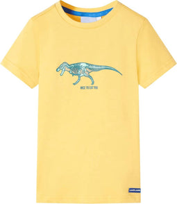 vidaXL-Kindershirt-dinosaurusprint-116-lichtokerkleurig