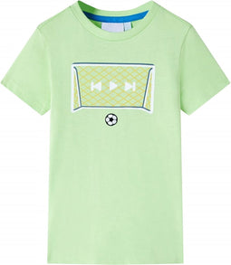 vidaXL-Kindershirt-met-doelprint-128-limoenkleurig