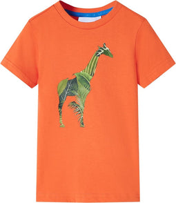 vidaXL-Kindershirt-met-girafprint-104-feloranje