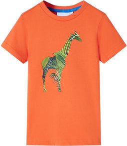 vidaXL-Kindershirt-met-girafprint-92-feloranje