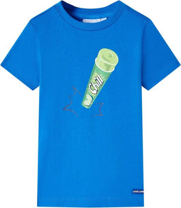 vidaXL-Kindershirt-met-ijsjesprint-116-felblauw