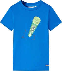vidaXL-Kindershirt-met-ijsjesprint-140-felblauw