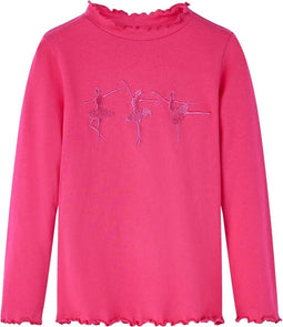 vidaXL-Kindershirt-met-lange-mouwen-104-felroze