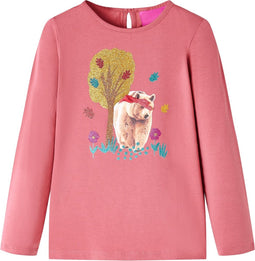 vidaXL-Kindershirt-met-lange-mouwen-116-oudroze