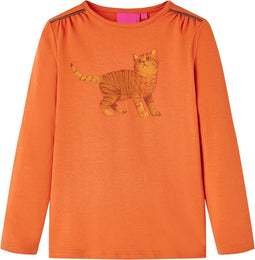 vidaXL-Kindershirt-met-lange-mouwen-128-oranjebruin