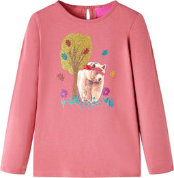 vidaXL-Kindershirt-met-lange-mouwen-128-oudroze