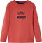 vidaXL-Kindershirt-met-lange-mouwen-aapjesprint-140-roodbruin