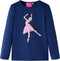 vidaXL-Kindershirt-met-lange-mouwen-ballerinaprint-116-marineblauw