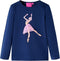 vidaXL-Kindershirt-met-lange-mouwen-ballerinaprint-92-marineblauw