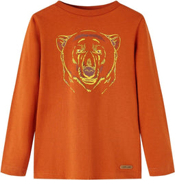 vidaXL-Kindershirt-met-lange-mouwen-berenprint-140-lichtroestkleurig