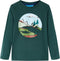 vidaXL-Kindershirt-met-lange-mouwen-bergen-en-bomenprint-92-donkergroen