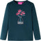 vidaXL-Kindershirt-met-lange-mouwen-bloemenprint-104-donkergroen