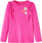 vidaXL-Kindershirt-met-lange-mouwen-bloemenprint-116-donkerroze