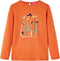 vidaXL-Kindershirt-met-lange-mouwen-bloemenprint-116-oranjebruin