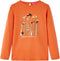 vidaXL-Kindershirt-met-lange-mouwen-bloemenprint-128-oranjebruin