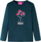 vidaXL-Kindershirt-met-lange-mouwen-bloemenprint-140-donkergroen
